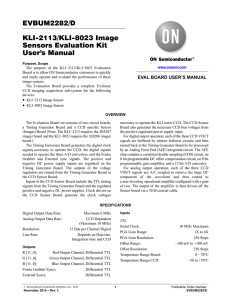 KLI-2113/KLI-8023 Image Sensors Evaluation Kit User`s Manual