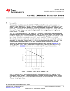 AN-1953 LM3409HV Evaluation Board (Rev. D)
