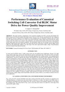 Performance Evaluation of Canonical Switching Cell Converter Fed