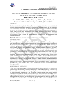 analysis of four switch and six switch converter fed bldc motor with