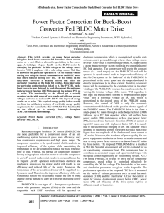 Power Factor Correction for Buck-Boost Converter Fed BLDC Motor
