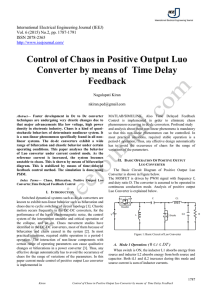 Control of Chaos in Positive Output Luo Converter by means of Time