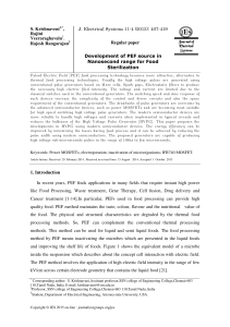 Development of PEF Source in Nanosecond Range