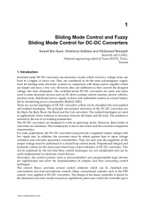 1 Sliding Mode Control and Fuzzy Sliding Mode Control for DC