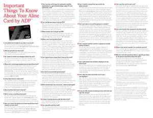 Important Things To Know About Your Aline Card by ADPSM