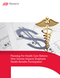 Planning For Health Care Reform: How Income Impacts