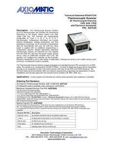 Thermocouple Scanner - Axiomatic Technologies Corporation