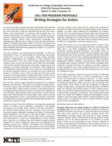 Writing Strategies for Action - National Council of Teachers of English