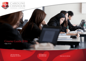 Years 10-12 Course Guide 2016 - Caroline Chisholm Catholic College