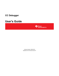 CC Debugger User`s Guide (Rev. H)