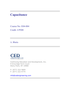 Capacitance - CED Engineering