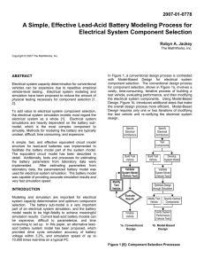 A Simple, Effective Lead-Acid Battery Modeling