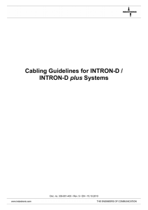 Cabling Guidelines for INTRON-D / INTRON-D plus