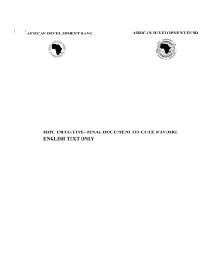 HIPC Initiative - Final Document on Cote Divoire