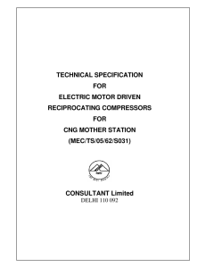 technical specification for electric motor driven