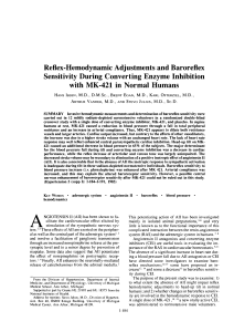 Reflex-Hemodynamic Adjustments and Baroreflex Sensitivity During