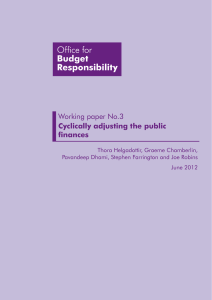 Working paper No.3 Cyclically adjusting the public finances