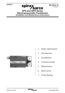EP5 and ISP5 Series Electropneumatic Positioners