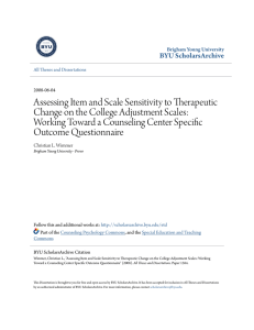 Assessing Item and Scale Sensitivity to Therapeutic Change on the