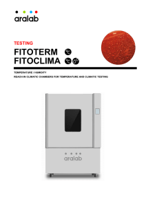 FitoClima TESTING reach-in chambers