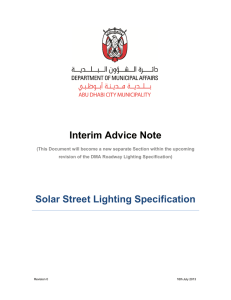 Interim Advice Note Solar Street Lighting Specification