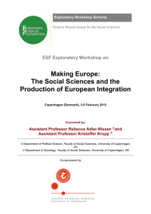 The Social Sciences and the Production of European Integration
