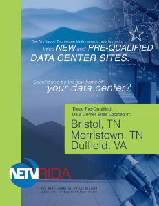 TVA-Qualified Data Center Sites: Duffield, VA and Morristown, TN