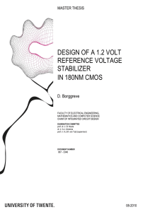 design of a 1.2 volt reference voltage stabilizer in 180nm cmos