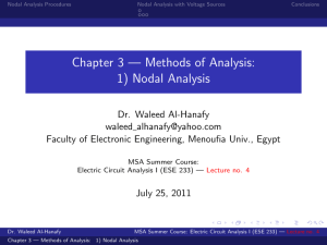 Chapter 3 — Methods of Analysis: 1) Nodal Analysis