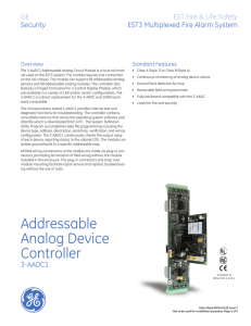 Data Sheet 85010-0128 -- Addressable Analog Device Controller