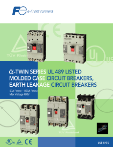-TWIN SERIES UL 489 LISTED MOLDED CASE CIRCUIT
