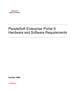 PeopleSoft Enterprise Portal Solutions 9.0 Hardware and Software