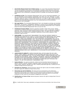 Uncertainty Measurement Tool Limited License