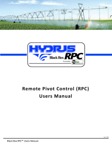 Remote Pivot Control (RPC) Users Manual