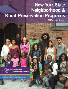 2015 Annual Report on the Neighborhood and Rural Preservation