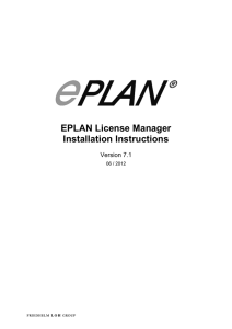 EPLAN License Manager Installation Instructions