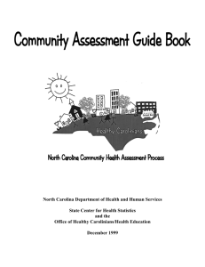 a guide for community diagnosis - NC State Center for Health Statistics