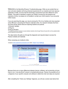 Pearson SuccessNet Troubleshooting