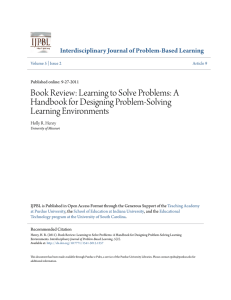 Book Review: Learning to Solve Problems: A Handbook for