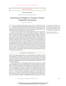 Educational Strategies to Promote Clinical Diagnostic Reasoning