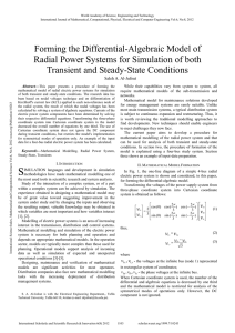 Forming the Differential-Algebraic Model of Radial Power Systems