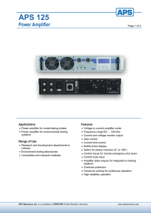 APS 125 Power Amplifier