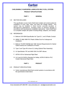 Multi-Gard Pre-Lub Specification