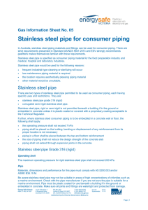 Stainless Steel Pipe For Consumer Piping