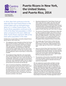 Puerto Ricans in New York, the United States, and Puerto Rico, 2014