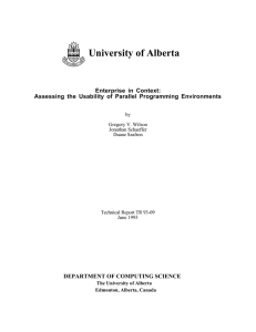Enterprise in Context - University of Alberta