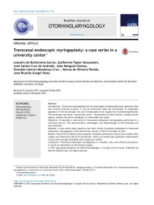 Transcanal endoscopic myringoplasty: a case series in a university