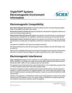 TripleTOF® Systems Electromagnetic Environment Information