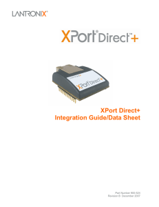 XPort Direct+ Integration Guide/Data Sheet