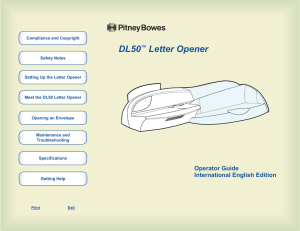 DL50 Letter Opener Operator Guide
